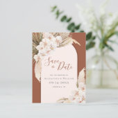 Herbe de Pampa Moderne en Terracotta - Carte de Sa (Debout devant)