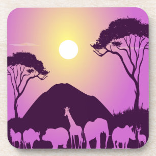 Herbe de Savanna sauvage sous Dessous de verre ple
