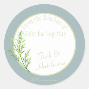 Herbe Dill Fraîche - Étiquette de cuisine maison