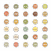 Herbe et pot d'épices étiquette couleur codée (Devant)