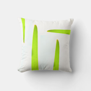 Herbe verte brillante minimalisme lignes Coussin