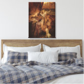 Herbert Draper - De klaagzang voor Icarus Canvas Afdruk (Insitu (Slaapkamer))