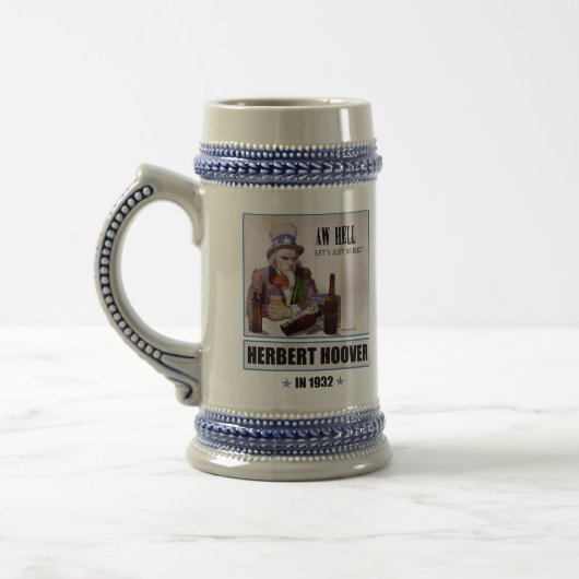 Herbert Hoover 1932 Campaign Stein Bierpul (Links)