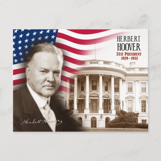 Herbert Hoover - 31ste President van de VS Briefkaart (Voorkant)