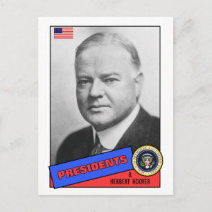 Herbert Hoover Baseball Card Briefkaart