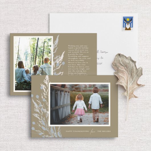 Herbes d'automne rustiques Thanksgiving Carte phot