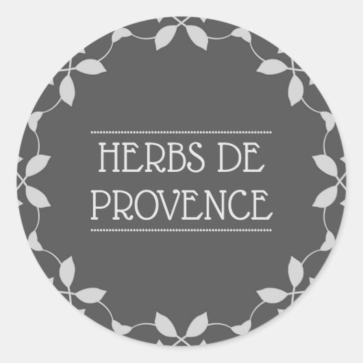 Herbes De Provence Étiquette de jarre d'épices (Devant)