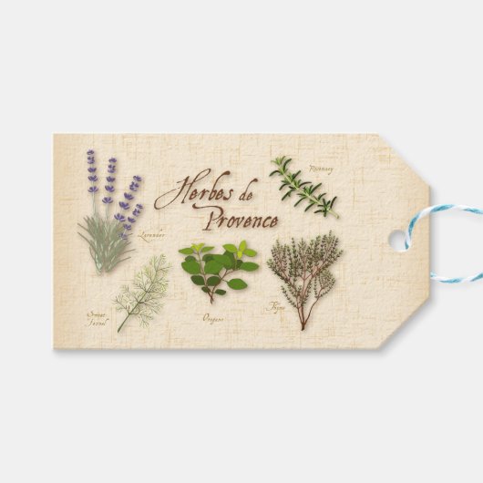 Herbes de Provence Gift Labels Cadeaulabel (Voorkant (Horizontaal))