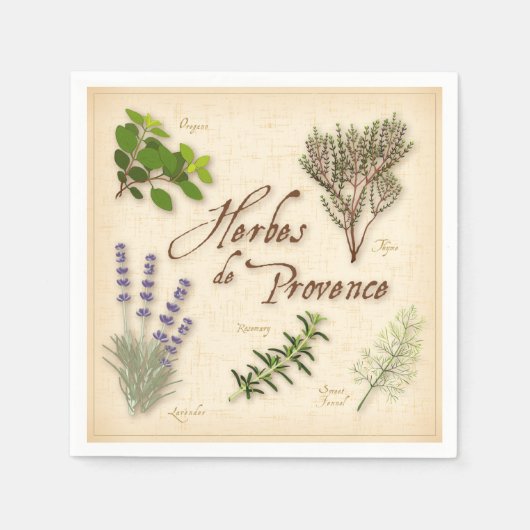 Herbes de Provence Napkins Servetten (Voorkant)