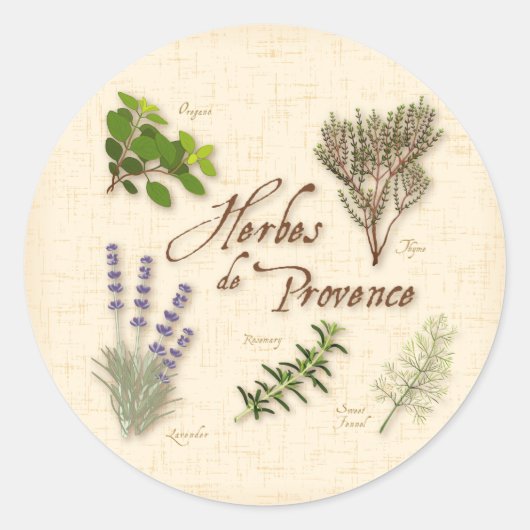 Herbes de Provence Round Sticker (Voorkant)