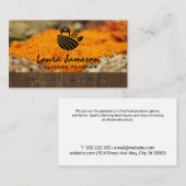 Herbes et épices Carte de visite de marché des fer (Devant / Derrière)