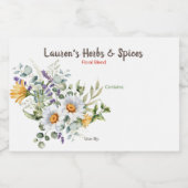 Herbes et épices personnalisables Étiquettes (Étiquettes simples)