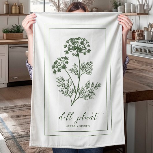 Herbes et épices Plante Dill Green Serviette de cu