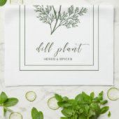 Herbes et épices Plante Dill Green Serviette de cu (Plié)