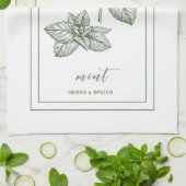 Herbes et épices Plante Mint Green Serviette de cu (Plié)