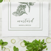 Herbes et épices Plante moutarde Vert Serviette de (Plié)