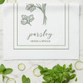 Herbes et épices Plante persil vert serviette de c (Plié)