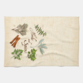 Herbes et épices Serviette de cuisine (Horizontal)