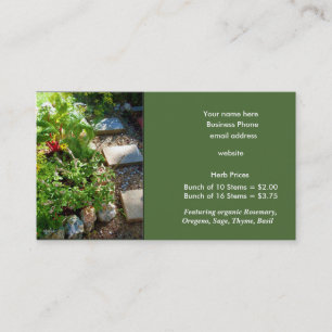 Herbes fraîches à vendre Carte de visite Modèle