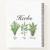 Herbes Rosemary Thyme Rustique Carnet de carnet de (Dos)