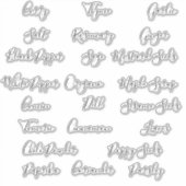 Herbes Spices Pantry Storage Canister Étiquettes (Devant)