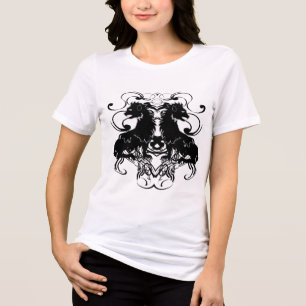 Herbewerking van vintage leeuwen met krullen Tri-Blend shirt