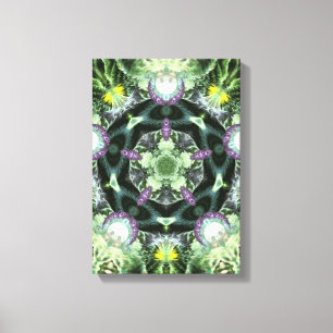 Herbilicieuze geometrie Fractal Mandala gevlekt ka Canvas Afdruk