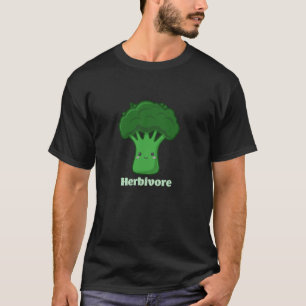 Herbivoor Schattige Broccoli Veganisch Plantaardig T-shirt