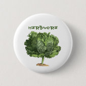 Herbivore Vegan Vegetarian Kale Pin Button (Voorkant)