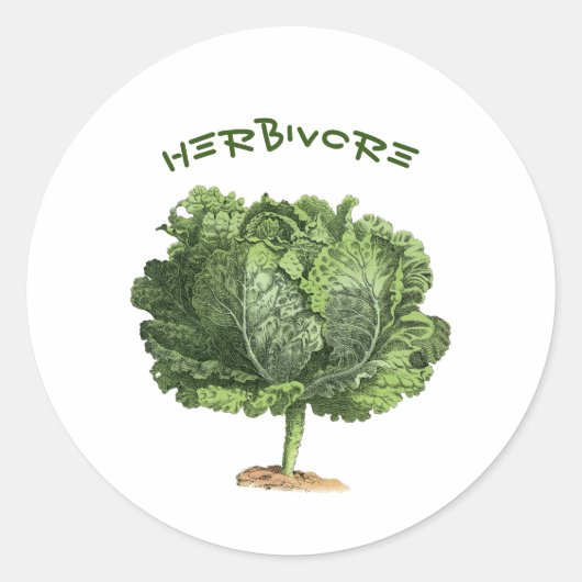 Herbivore Vegan Vegetarian Sticker (Voorkant)