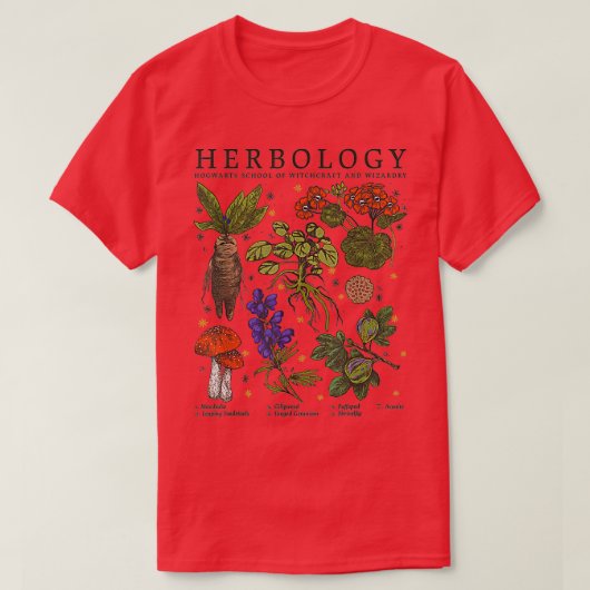 Herbologie-Planten T-shirt (Design voorkant)