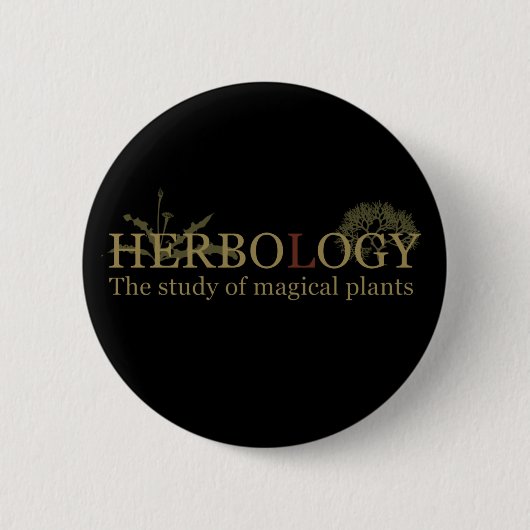 herbologie ronde button 5,7 cm (Voorkant)