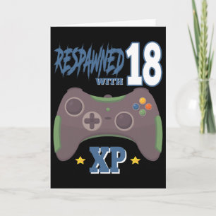Herboren Met 18 Xp Videogamer 18e Verjaardag Gif Kaart