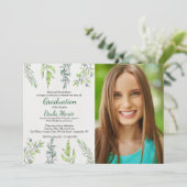 Herboristen Foto Afstuderen Uitnodiging (Staand voorkant)