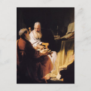 Herbrandt Art Schilderen van twee oude Mannen Disp Briefkaart