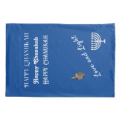 Herbruikbaar Hanukkah Gift Wrap - Bag Blue en Whit Kussensloop (Achterkant)