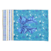 Herbruikbaar Hanukkah Gift Wrap - Bag Blue en Whit Kussensloop (Voorkant)