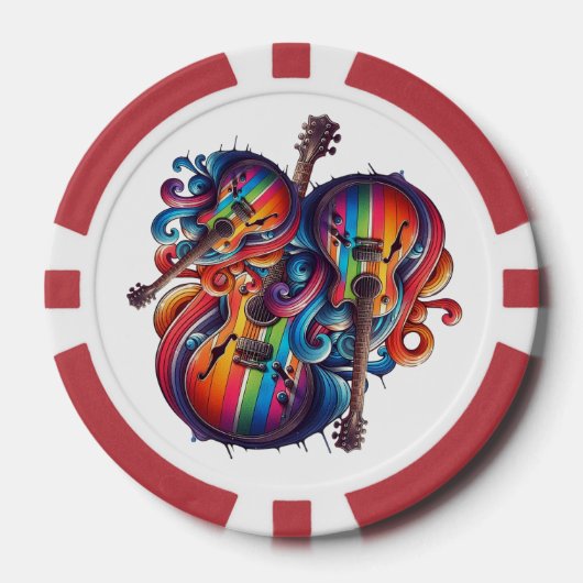Herbruikbare boodschappentas poker chips (Voorkant)
