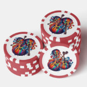 Herbruikbare boodschappentas poker chips (Opstapeling)