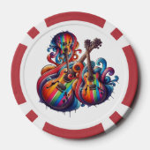 Herbruikbare boodschappentas poker chips (Achterkant)