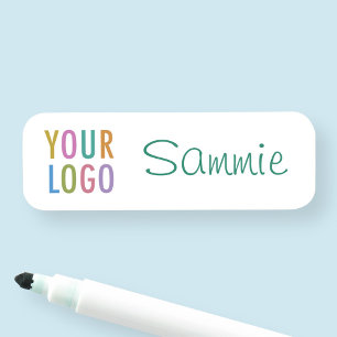 Herbruikbare Dry Erase Naam Tag Veiligheidspin Wis