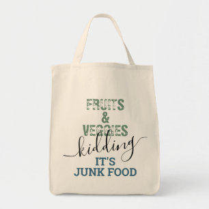 Herbruikbare Grocery Healthy Veggies, gewoon dood Tote Bag