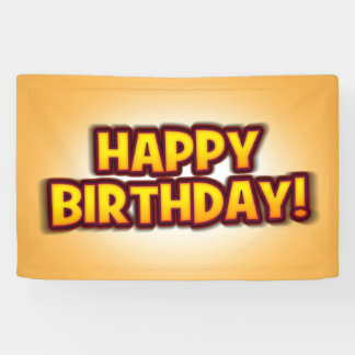 Herbruikbare Happy Birthday Party-banner Spandoek