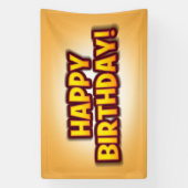 Herbruikbare Happy Birthday Party-banner Spandoek (Verticaal)