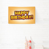 Herbruikbare Happy Birthday Party-banner Spandoek (Insitu)