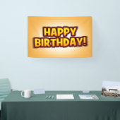 Herbruikbare Happy Birthday Party-banner Spandoek (Beurs)