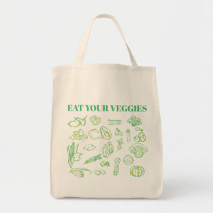 Herbruikbare Kruidenier Canvas tas met Plantaardig