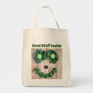 Herbruikbare Lachende Plantaardige Grappige Canvas Tote Bag