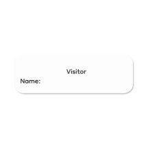 Herbruikbare naamkaart van Visitor met uitwisbare