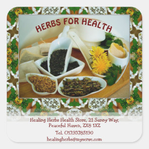 Herbs Health Store Vierkante Sticker